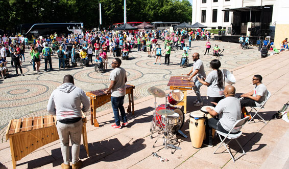 Band som spiller på Universitetsplassen
